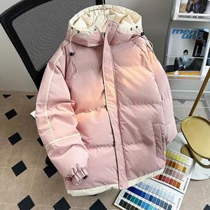 Abrigos gruesos con capucha para hombre, chaqueta acolchada holgada de moda coreana, chaquetas acolchadas cálidas de invierno para hombre, Parkas de calle para hombre - Product Image 2