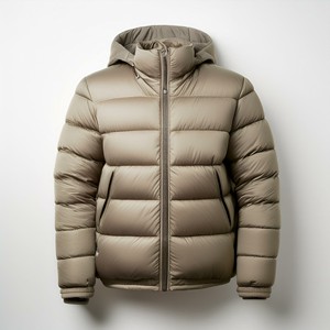 Veste matelassée à bulles pour hommes personnalisée OEM Manteau matelassé chaud d'hiver Logo personnalisé Vêtements teints en fil tissé tricoté de style décontracté - Product Image 2