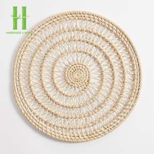 High Quality Custom Table Decorations for Christmas Vietnam Round <b>Seagrass</b> Braided <b>Placemats</b> in Various Sizes Made From Bamboo - Product Image 6