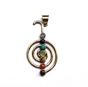 Collier pendentif en pierre précieuse à sept chakras - Product Image 4