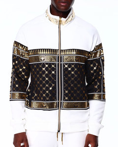 Custom Wholesale Men's Workout Sweat Suit High Quality Tracksuit for Men Street Wear Mens Sportswear Cut & <b>Sew</b> Jacket Tracksuits - Product Image 4