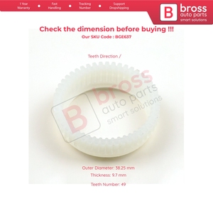 Engrenage de rétroviseur latéral rabattable électrique BGE637 pour Passat A3 Superb 49 dents - Product Image 5