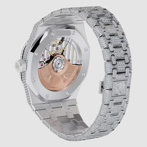 Reloj de Pulsera de Acero Inoxidable con Correa de Acero Inoxidable, Mecánico, Analógico, de Lujo, de Alta Calidad, con Moissanita, Estilo Hip Hop para Hombre - Product Image 4