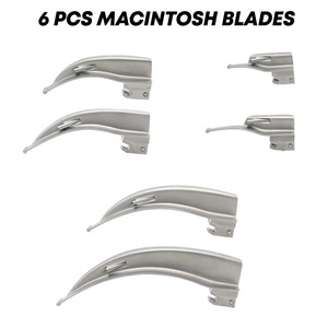 15 piezas de laringoscopio de fibra óptica Miller + hoja Macintosh y manijas EMT conjunto de laringoscopio de fibra óptica Miller + hoja Macintosh - Product Image 5