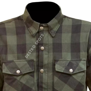 Vente en gros d'usine Chemises en flanelle à carreaux pour hommes Chemisier de couleur bicolore personnalisé Chemises pour hommes de grande taille - Product Image 3