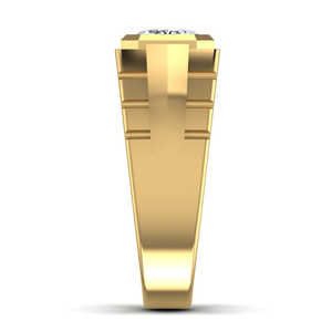 Anillo Solitario de Plata de Ley de Lujo, Hecho a Mano, con Diamante Cultivado en Laboratorio con Corte Esmeralda, Certificado por IGI, para Bodas, Fiestas, Estilo Hip Hop para Hombre - Product Image 4