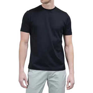 2025 Premium <b>Men's</b> Fitness T-Shirts Double Mercerized Cotton Round Neck Tees Soft & Shiny Blank Shirts OEM Custom Wholesale - Product Image 4