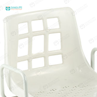 MDK FB025 Chaise de douche et de bain moderne et légère, pivotante à 360°, avec dossier et accoudoirs réglables en largeur, aide au transfert sécurisé