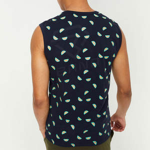 Camiseta sin mangas para hombre, talla grande, ajuste muscular, transpirable, ecológica, de secado rápido, informal, para entrenamiento, diseño sin mangas personalizable, estilo hip - Product Image 2