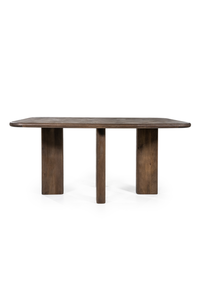 Ensemble de table à manger moderne en bois massif 6 places Chaises durables et confortables pour villas hôtels appartements atelier utilisation en cuisine - Product Image 2