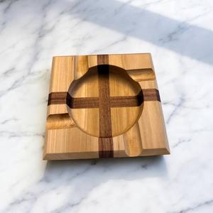 Cendrier en bois artisanal de luxe |   Cendrier en bois massif naturel pour cigarettes et cigares |   Accessoires de fumage écologiques pour la maison - Product Image 2