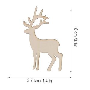 Fait à la main en bois sculpté cher jouet artisanat décoration de la maison en bois Animal cerf artisanat décoration - Product Image 4