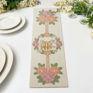 Camino de Mesa Bordado con Cuentas de Diseño de 36 Pulgadas, Cuentas de Vidrio Hechas a Medida para Decoración de Mesa de Lujo - Product Image 3