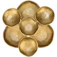 7 plats ronds de luxe, assiettes de service, bonbons, fruits, biscuits, présentoir décoratif, bol en grappe, accessoires de décoration de mariage, artisanat en métal