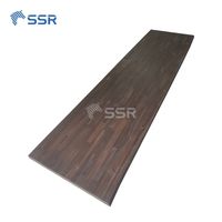 Tabla de Madera de Acacia con Borde Natural para Espresso – Encimera de Madera Maciza para Proyectos de Cocina y Muebles