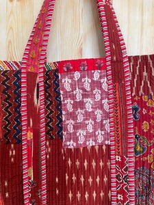 Bolso acolchado de algodón hecho a mano Jhola, bolso de mercado con estampado a la moda, bolso de compras Hippie, bolso elegante de mercado Hippie - Product Image 2