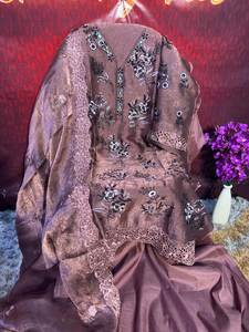 Traje Salwar de Tres Piezas de Algodón y Seda Premium, Especial para el Mes del Eid, para Mujer, Ropa de Novia, Estilo Étnico para Fiestas, Diseño Reversible - Product Image 4