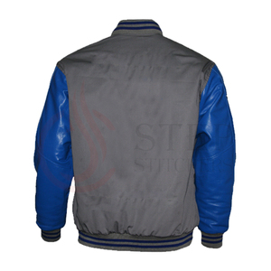 OEM Custom Leather Sleeve Chenille Embroidery College <b>Bomber</b> Flight Baseball Team Letterman <b>Jackets</b> For <b>Men's</b> <b>summer</b> - Product Image 2