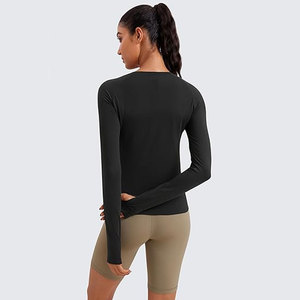 High Quality Custom Logo Cotton T-Shirt Customized Women Long Sleeve T-Shirt <b>Tops</b> Best Quality Latest Design Hiking Workout Tee - Product Image 2