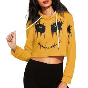 À la mode femme haut court à capuche mode Streetwear tissu doux Look confortable parfait pour un usage quotidien - Product Image 1