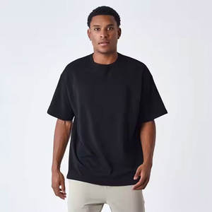 Nueva llegada de los hombres 100% algodón cuello redondo gimnasio ropa de calle camiseta de alta venta transpirable Fitness Casual camiseta de entrenamiento - Product Image 3