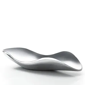Plateau de service en aluminium de créateur fait à la main plateau décoratif nickelé forme personnalisée mariages prix de gros métal - Product Image 2