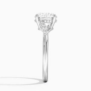 Intemporel Luxe 925 Argent Fine Bague Classique Lab Grown Diamant Fiançailles Proposition De Mariage Hidden Halo IGI Certifié Anniversaire - Product Image 2