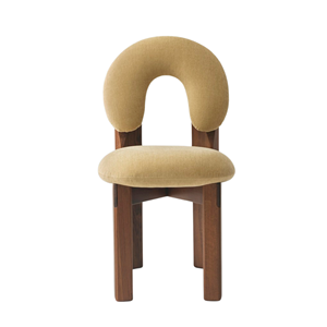 เก้าอี้ทานอาหารพนักพิงโค้ง ดีไซน์ยุโรปทันสมัย หุ้มผ้าหรูหรา สำหรับโรงแรมและร้านอาหาร - Product Image 1