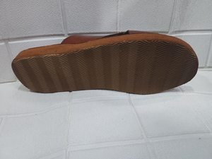 Chanclas negras para mujer, sandalias marrones de cuero genuino hechas a mano, chanclas - Product Image 3