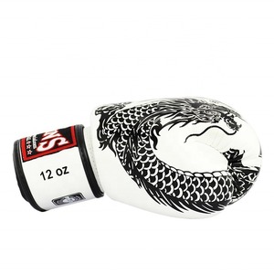 New Design Dragon Twins Boxing Muay Thai <b>Gloves</b> Real Cowhide Leather Training Sparing Fighting <b>Gloves</b> Strap Closure - Product Image 6