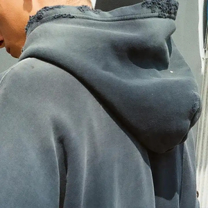Sudadera con capucha extragrande personalizada de algodón 100% para hombre, Sudadera con capucha vintage desgastada con lavado ácido para hombre, Sudadera con capucha desteñida al sol para hombre - Product Image 4