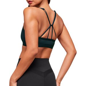 Soutien-gorge de sport sexy grande taille pour femme, décolleté plongeant en V, froncé sur le devant, sans armatures, respirant, extensible dans les quatre sens, pour yoga, gym et entraînement - Product Image 4