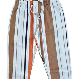 Pantalones rectos de lino informales de verano para hombre, pantalones largos ligeros transpirables con logotipo en la cintura, de talla grande disponible - Product Image 3