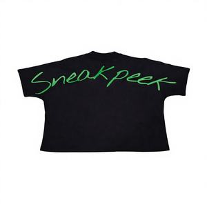 Camiseta Gráfica Personalizada para Hombre, 100% Algodón, Estilo Urbano, OEM, Oversize, Manga Corta, Corte Recortado, 240g, Jersey Transpirable, Ecológica - Product Image 5