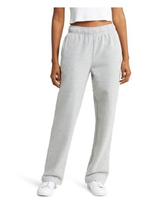 Pantalones de chándal de mujer de talla grande sueltos de color morado con logotipo personalizado pantalones de chándal de entrenamiento de yoga para correr lisos para niñas - Product Image 5