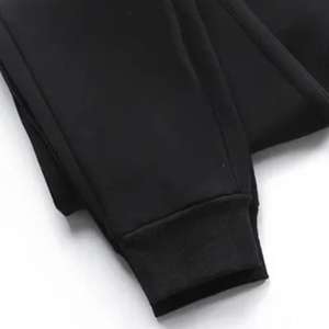 กางเกงวอร์มผ้าฟลีซเนื้อหนามีซิปมีกระเป๋าสำหรับผู้ชายวิ่งจ๊อกกิ้งผ้าฝ้ายสีเทา100% สีดำสีเทาอบอุ่นสำหรับฤดูหนาว - Product Image 6