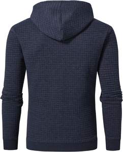 Offre Spéciale nouveau Style hommes brodé polaire pull décontracté Plaid Jacquard cordon à manches longues sweats à capuche - Product Image 6