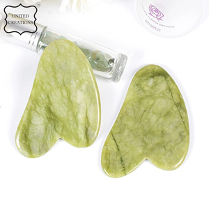 100% cuarzo rosa natural Gua Sha herramientas personalizadas Gua Sha piedra rodillo masajeador Facial Guasha herramienta de masaje - Product Image 2