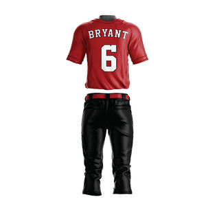 Nueva llegada Uniforme de béisbol Hombres adultos Transpirable Secado rápido Alta calidad Botón Abajo Sublimación personalizada Uniforme de béisbol - Product Image 4