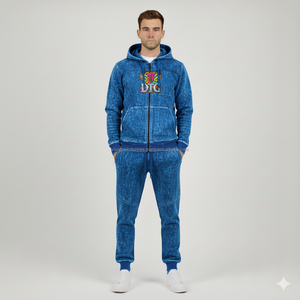 Alta calidad personalizado DTG chándales hombres conjuntos sudadera sudaderas con capucha Joggers Casual gimnasio chándales Jogger de gran tamaño chándal de invierno - Product Image 5