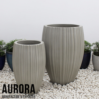 Jardín al aire libre de alta calidad de fibra de cemento maceta de hormigón macetas decoraciones para el hogar precio competitivo