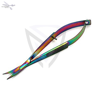 Tijeras de Acero Inoxidable con Microresorte para el Cuidado de las Uñas, Calidad Profesional, OEM, Logotipo Personalizado, Curvadas - Product Image 1