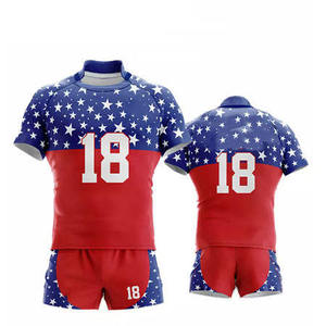 Uniforme de Rugby de Diseño Pakistaní de Alta Calidad, OEM ODM 2027, Material de Poliéster de Secado Rápido y Transpirable, Tela de 300g, Personalizable para Equipos - Product Image 1