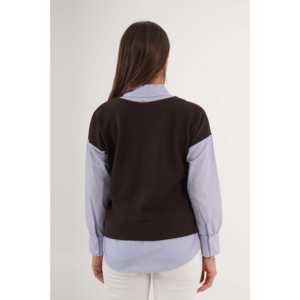 เสื้อเชิ้ตผ้าป๊อปลินสไตล์ลำลองทันสมัย แต่งขอบอย่างมีสไตล์ ขายส่ง - Product Image 1