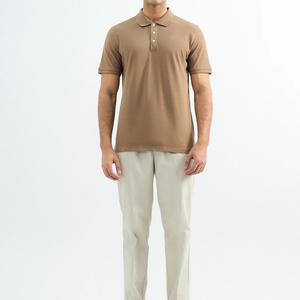 Ropa informal de calidad superior Piqué mezcla de algodón spandex manga corta polos de hombre - Product Image 2