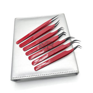 แหนบต่อขนตาพรีเมียม 100% สแตนเลสสตีล ทำมือ พร้อมปลายไฟเบอร์แหลมคุณภาพสูง กันลื่น รับผลิตแบรนด์ส่วนตัว - Product Image 1