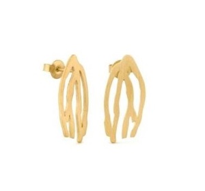 Elegantes pendientes clásicos de metal con acabado dorado vintage y adornos antiguos para un atractivo de moda étnica sofisticada - Product Image 2