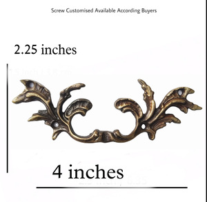 Tirador de cajón de latón de hierro fundido de filigrana antigua, tiradores y perillas para muebles - Product Image 3