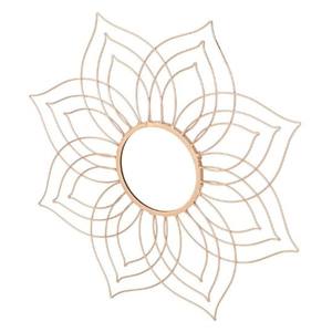 Espejo de Pared Moderno con Forma Geométrica de Metal Dorado, Estilo Elegante de la India, Decoración de Pared Hecha a Mano de Lujo para el Hogar - Product Image 4