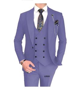 Traje de negocios de 3 piezas Formal personalizado de alta calidad para hombre, pantalones, trajes de fiesta de boda para hombre, venta al por mayor - Product Image 3
